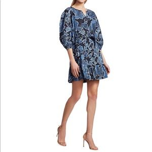 PARKER JENNA DRESS IN MARINE SAFARI PRINT